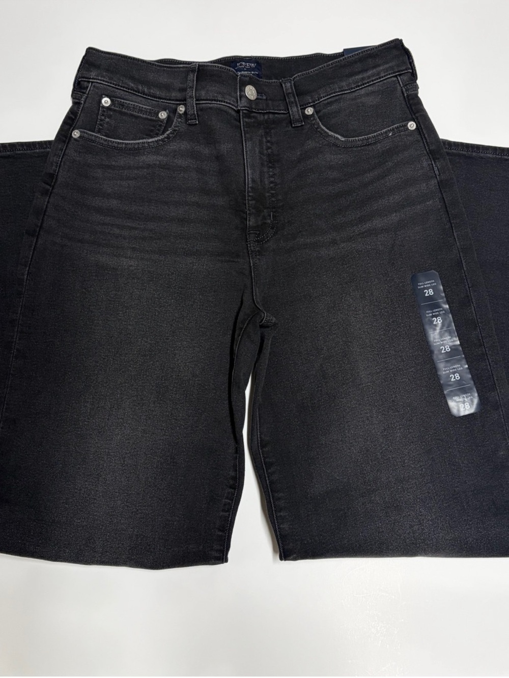 J. Crew Full Length Wide Leg Black Jeans